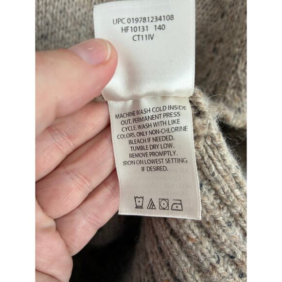 Wool Blend Cardigan Sweater Mens XL Tan Shawl Collar Academia Professor Grandpa - Picture 8 of 9